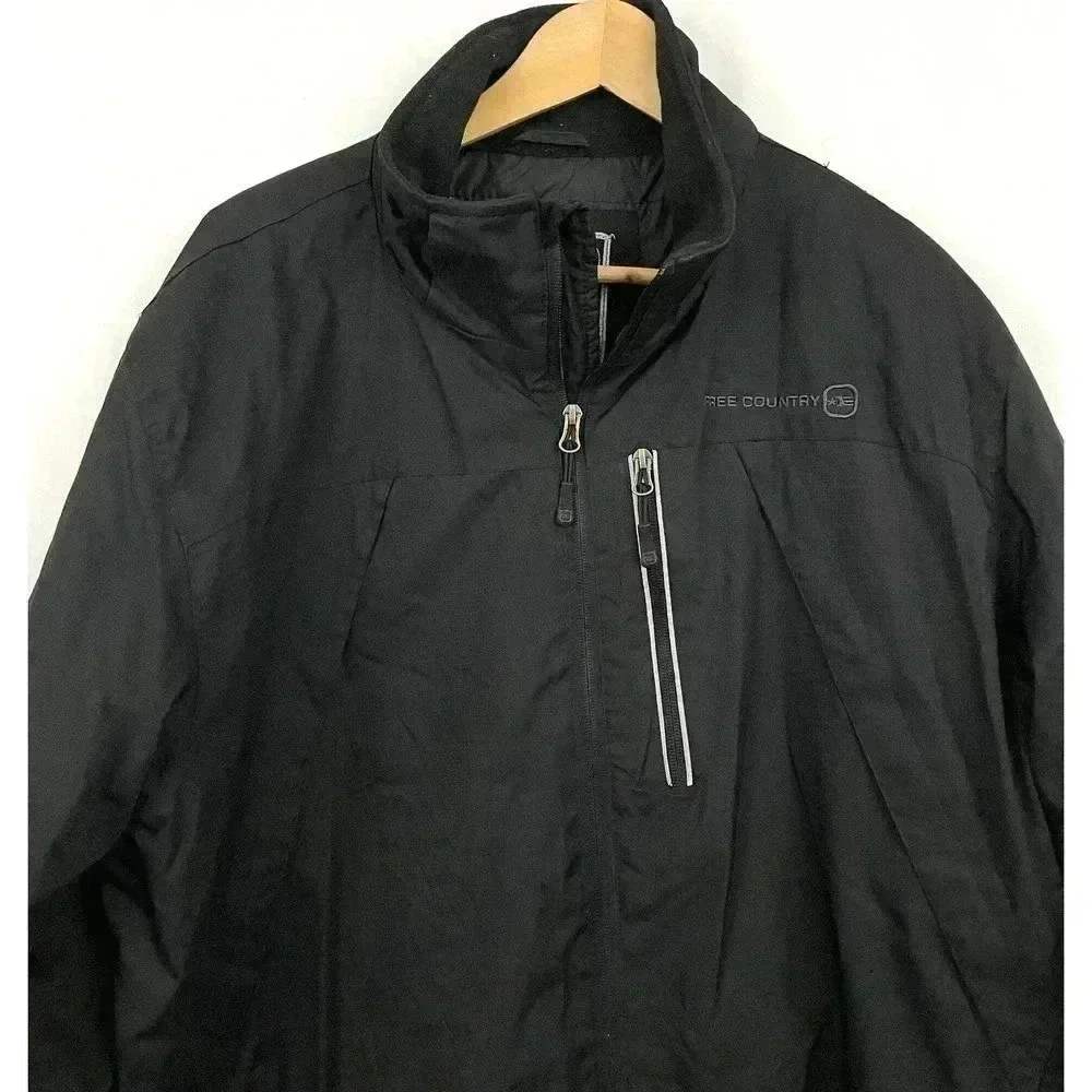 Free Country Black Quilted Lined Jacket Men's‎ Medium